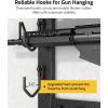 CVLIFE Gun Rack for Wall, Indoor Gun Rack Wall Mount with Shelf & Accessory Panel, Horizontal Heavy-Duty Gun Display Holder for Rifle/Shotgun, Gear Wall Mounted(Multi-Layer Gun Rack)