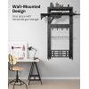 CVLIFE Gun Rack for Wall, Indoor Gun Rack Wall Mount with Shelf & Accessory Panel, Horizontal Heavy-Duty Gun Display Holder for Rifle/Shotgun, Gear Wall Mounted(Multi-Layer Gun Rack)