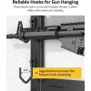 CVLIFE Gun Rack for Wall, Indoor Gun Rack Wall Mount with Shelf & Accessory Panel, Horizontal Heavy-Duty Gun Display Holder for Rifle/Shotgun, Gear Wall Mounted(Compact Gun Rack)