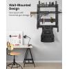 CVLIFE Gun Rack for Wall, Indoor Gun Rack Wall Mount with Shelf & Accessory Panel, Horizontal Heavy-Duty Gun Display Holder for Rifle/Shotgun, Gear Wall Mounted(Compact Gun Rack)