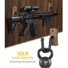 CVLIFE Gun Rack for Wall, Wooden Gun Hook Wall Mount, Horizontal Shotgun & Rifle Hanger Holder for Wall Display, Indoor Gun Rack for Sword Bow Hunting Firearm Storage