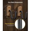 CVLIFE Gun Rack for Wall, Wooden Gun Hook Wall Mount, Horizontal Shotgun & Rifle Hanger Holder for Wall Display, Indoor Gun Rack for Sword Bow Hunting Firearm Storage