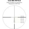 CVLIFE JackalHowl 4X32 Compact Rifle Scope for .22 Caliber Rifles with BDC Reticle, Ideal for Medium to Long-Range Hunting up to 500 Yards(20mm Picatinny)