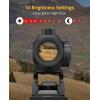 CVLIFE JackalHowl Red Dot Sight, 1x20mm 2 MOA Motion Awake Red Dot with 10 Brightness Settings, IPX7 Waterproof, Compact Optics with Absolute Co-Witness Mount