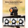 CVLIFE JackalHowl Red Dot Sight, Motion Awake 2 MOA Red Dot Optics, IPX7 Waterproof & Fogproof, 50,000H Battery Life, 1x20mm Compact Red Dot Scope for 21mm Picatinny Rail, Absolute Co-Witness(Black)