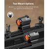CVLIFE JackalHowl Red Dot Sight, Motion Awake 2 MOA Red Dot Optics, IPX7 Waterproof & Fogproof, 50,000H Battery Life, 1x20mm Compact Red Dot Scope for 21mm Picatinny Rail, Absolute Co-Witness(Black)