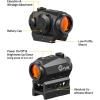 CVLIFE JackalHowl Red Dot Sight,1x20mm 2MOA Red dot Motion Awake Red Dot Scope Compact Red Dot Optics with Co-Witness Riser and Low-Profile Mount,10 Brightness Button Settings(Red Dot)