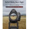 CVLIFE JackalHowl Red/Green Dot Sight & 3X Magnifier Combo Set, 2 MOA Motion Awake Red Dot Optics and Flip-to-Side Magnifier Kit, Absolute Co-Witness Mount(Red Dot)