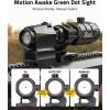 CVLIFE JackalHowl Red/Green Dot Sight & 3X Magnifier Combo Set, 2 MOA Motion Awake Red Dot Optics and Flip-to-Side Magnifier Kit, Absolute Co-Witness Mount(Green Dot)