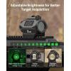 CVLIFE JackalHowl Red/Green Dot Sight with Motion Awake and Auto Off, 1x20mm 2MOA Red Dot Rifle Scope with Absolute Co-Witness Riser, IPX7 Waterproof, Shockproof, Fogproof Red Dot Optics Reflex Sight(Green Dot)