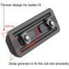 CVLIFE M-Rail Bipod Adapter Bipod Mount Sling Stud 4 T-Nuts 4 Screws and 1 Wrench (Flat Dark Earth)(Black)