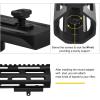 CVLIFE M-Rail Bipod Adapter Bipod Mount Sling Stud 4 T-Nuts 4 Screws and 1 Wrench (Flat Dark Earth)(Black)