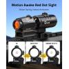 CVLIFE Multi-Reticle Red/Green Dot Sight & 3X Magnifier Combo, Motion Awake Compact Red Dot & Circle with Quick Release Flip-to-Side Magnifier Combo Kit, Optics Absolute Co-Witness for 21MM Picatinny(Red 3 MOA Dot & 65 MOA Circle)