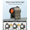 CVLIFE Multiple Reticle Red Dot Sight, Motion Awake Red Dot & Circle, 1x20mm Optics Scope with Absolute Co-Witness Riser and Low Mount for 21mm Picatinny, IPX7 Waterproof & Fogproof, 50,000H Runtime(Sand)