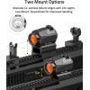 CVLIFE Multiple Reticle Red Dot Sight, Motion Awake Red Dot & Circle, 1x20mm Optics Scope with Absolute Co-Witness Riser and Low Mount for 21mm Picatinny, IPX7 Waterproof & Fogproof, 50,000H Runtime(Black)