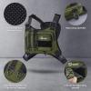 CVLIFE Outdoor Chest Bag for Men, Tactical Chest Pack, Adjustable Running Vest Bag, Lightweight Anti-theft EDC Rig for Hiking(Green)