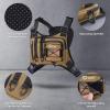 CVLIFE Outdoor Chest Bag for Men, Tactical Chest Pack, Adjustable Running Vest Bag, Lightweight Anti-theft EDC Rig for Hiking(Khaki)