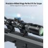 CVLIFE Precision 1 Inch Scope Rings Scope Mount – 2 Pieces(Extra High)