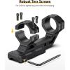 CVLIFE Precision Cantilever Scope Mount – Offset Dual Ring Scope Mount for Picatinny Rails – One Pieces(30 mm)