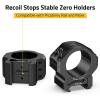 CVLIFE Precision Scope Rings Mount for Picatinny Rail and More – 2 Pieces(Low)