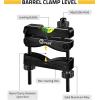 CVLIFE Professional Scope Leveling Kit Heavy Duty Scope Mounting Level with 2 Magnetic Universal Level Bubbles, Gold(Black)