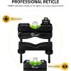 CVLIFE Professional Scope Leveling Kit Heavy Duty Scope Mounting Level with 2 Magnetic Universal Level Bubbles, Gold(Black)
