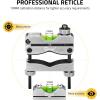 CVLIFE Professional Scope Leveling Kit Heavy Duty Scope Mounting Level with 2 Magnetic Universal Level Bubbles, Gold(Silver)