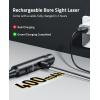CVLIFE Rechargeable Bore Sight Laser Kit with 64 Adapters fit 0.17 to 12GA Calibers, Professional Red/Green Laser Bore Sight with Button Switch, Powerful Choice for Hunting Bore Sight Tool(Green Laser)