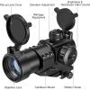 CVLIFE Red Green Dot Scope Reflex Sight for 20mm Cantilever Mount(Black)