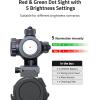 CVLIFE Red Green Dot Scope Reflex Sight for 20mm Cantilever Mount(Gray)