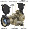 CVLIFE Red Green Dot Scope Reflex Sight for 20mm Cantilever Mount(Sand)