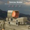 CVLIFE Reflex Sight, 1x28x40mm Red Dot Sight, 4 Adjustable Reticles Sight for 20mm Picatinny Rail, Red Dot Optics, Absolute Co-Witness(Sand)