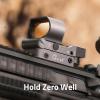 CVLIFE Reflex Sight, 1x28x40mm Red Dot Sight, 4 Adjustable Reticles Sight for 20mm Picatinny Rail, Red Dot Optics, Absolute Co-Witness(Silver)