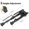 CVLIFE Rifle Bipod 6 to 9 inches Picatinny Bipod with Barrel Clamp Adapter & Picatinny Rail Mount for Hunting and Shooting