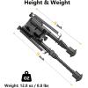 CVLIFE Rifle Bipod, 6-9 Inches Picatinny Bipod with Quick Release Adapter
