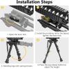 CVLIFE Rifle Bipod, 6-9 Inches Picatinny Bipod with Quick Release Adapter