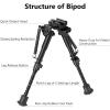 CVLIFE Rifle Bipod, 6-9 Inches Picatinny Bipod with Quick Release Adapter