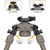 CVLIFE Rifle Bipod Quick Release Picatinny Bipod for Rifle 360 Degrees Swivel and Tiltable Head Adjustable Height and Foldable Legs for Shooting and Hunting(Flat Dark Earth)