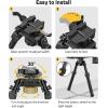 CVLIFE Rifle Bipod Quick Release Picatinny Bipod for Rifle 360 Degrees Swivel and Tiltable Head Adjustable Height and Foldable Legs for Shooting and Hunting(Black)