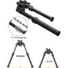 CVLIFE Rifle Bipod Quick Release Picatinny Bipod for Rifle 360 Degrees Swivel and Tiltable Head Adjustable Height and Foldable Legs for Shooting and Hunting(Black)