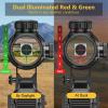 CVLIFE Rifle Scope 6-24×50 AO Red and Green Illuminated Long Range Scope for Hunting with Scope Rings(Green)
