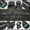 CVLIFE Rifle Scope 6-24×50 AO Red and Green Illuminated Long Range Scope for Hunting with Scope Rings(Green)