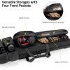 CVLIFE Soft Rifle Case Long Double Bag, Lockable Zipper Gun Case with Four Pockets, Rifle Bag Gun Backpack with Shoulder Straps and Padded Handle for Outdoor Hunting(Black)