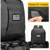 CVLIFE Tactical Backpack Military Army Rucksack 60L Large Assault Pack Detachable Molle Bag(01-black With Patch)
