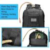 CVLIFE Tactical Backpack Military Army Rucksack 60L Large Assault Pack Detachable Molle Bag(01-black With Patch)