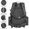 CVLIFE Tactical Backpack Military Army Rucksack 60L Large Assault Pack Detachable Molle Bag(02-black)