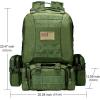CVLIFE Tactical Backpack Military Army Rucksack 60L Large Assault Pack Detachable Molle Bag(06-army Green With Patch)