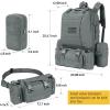 CVLIFE Tactical Backpack Military Army Rucksack 60L Large Assault Pack Detachable Molle Bag(Grey)