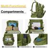 CVLIFE Tactical Hydration Backpack with 3L TPU Water Bladder, 22L Hiking Backpack for Men Women, Heavy Duty Molle Water Backpack with Multiple Compartments for Cycling Running Hunting Camping(Green)