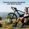 CVLIFE Tactical Hydration Backpack with 3L TPU Water Bladder, 22L Hiking Backpack for Men Women, Heavy Duty Molle Water Backpack with Multiple Compartments for Cycling Running Hunting Camping(Green)